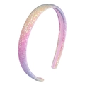 Pink and purple gradient glitter headband for girls with non-slip fabric lining - Pink Purple Gradient Glitter Style (MH3360)