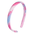 Pink and blue gradient glitter headband for girls with non-slip ribbon lining - Multicolor Gradient Sequin Style (MH3361)