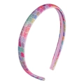 Rainbow glitter headbands with colorful mermaid scale pattern and pink lining - Mermaid Scale Texture Style (MH3362)