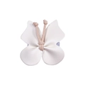 Elegante witte PU-lederen vlinder haarclip met kaki koord detail voor meisjes - Witte Vlinder