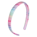 Pink glitter rainbow heart headband for kids with non-slip interior design - Pink Colorful Heart Style (MH3365)
