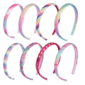 8-piece set of rainbow glitter headbands with heart and mermaid scale patterns for kids - Eight-Piece Assorted Collection (MS3366)