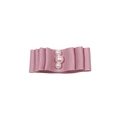 Pinza para el pelo rosa con lazo de cinta y tres perlas blancas decorativas - Estilo Lazo Rosa (MC2645)
