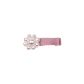 Pinza de pelo rosa para niñas con diseño de flor de perlas blancas hecho a mano - Estilo Perla Única Rosa (MC2646)