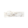 Soft muslin cotton baby headband with cream floral pattern and large bow decoration - Floral Style (MB5164)