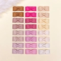24pcs assorted colorful grosgrain ribbon hair clips set for babies and kids - MS5183