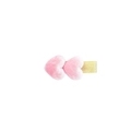 Pink velvet double heart hair clip for girls with a gold fabric covered duckbill base - Double Heart Style / Pink Double Heart (MC5081)