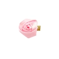 Pink ribbon rose hair clip with golden glitter accents for girls and women - Rose / Pink