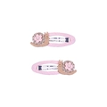 Roze BB-haarspeldjes voor meisjes met schattige slakken- en bloemmotieven van stof - Kleine Slak (MC5261)