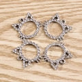 Glinsterende Hello Kitty kristallen hangers in zilvermetaal voor DIY sieraden maken - 10 Stuks Verpakking / Zilver
