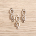 Infinity symbol alloy connectors with rhinestones for DIY jewelry making 20pcs - 20 Pieces Set / Bright Silver