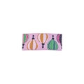 Pink fabric hair clip with colorful hot air balloon embroidery for girls - Light Pink Hot Air Balloon Woven (MC5203)