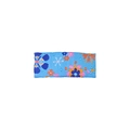Sky blue rectangular embroidered floral hair clip with colorful patterns for girls - Sky Blue Floral Butterfly Embroidered (MC5205)