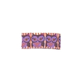 Embroidered purple owl ribbon clip with orange stripes for children hair accessories - Orange Stripe Purple Owl Embroidered (MC5206)