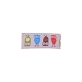 Girl's fabric hair clip with cute cartoon owls embroidered on purple ribbon base - Gray Purple Colorful Owl Embroidered (MC5207)