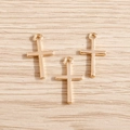 Drei minimalistisch vergoldete Legierungs-Kreuzanhänger für DIY-Schmuckherstellung und Zubehör - Gold