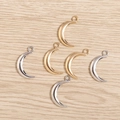 Set di 20 ciondoli a mezzaluna minimalisti in lega oro e argento per gioielli fai da te - Multicolore