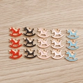 Pendentifs licorne cheval à bascule en alliage coloré pour la fabrication de bijoux DIY - Lot de 10 / Multicolore