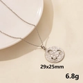 Ciondolo a nodo celtico rotondo in acciaio inossidabile con finitura argento - Stile Nodo Celtico Vuoto Tondo Argento
