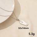 Collana gotica con ciondolo a bara in acciaio inossidabile e incisione a ragnatela - Bara Ragnatela Argento (S1348-S+N22-S)