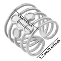 Tabella taglie dettagliata che mostra le dimensioni dell'anello multistrato in acciaio - Argento (J663-S)