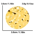 Detail showing 30mm hammered texture gold pendant size and weight specifications - Gold (S1778-G)