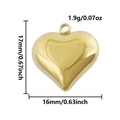 Gepolijste 18k gouden hartvormige hanger met afmetingen en gewichtsspecificaties - 1.7cm Spiegelhart Stijl (S2556-G)