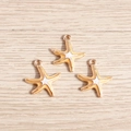 Goldene Seestern-Anhänger aus Legierung mit Emaille für DIY-Schmuckherstellung - Gelb Seestern Emaille Stil (YD418huangse) / 10er Pack / Gelb