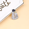 Dettaglio molletta per capelli a pupazzo di neve glitterato con paillettes e cappello nero - Stile Pupazzo di Neve (MC5817)