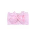 Weiches rosa Baby-Stirnband aus Nylon mit einer großen Ripsband-Schleife für Babys - Hellrosa (MB5280)