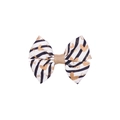 Detail von Kinder-Haargummi mit Zebramuster, goldenen Herzen und Love-Aufschrift - Zebrastreifen Goldherz