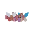 Pince à cheveux papillon multicolore scintillante en similicuir et sequins brillants - Pince Papillon Côté Gauche (MC6597)