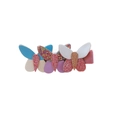 Fermaglio per capelli a farfalla in ecopelle con paillettes e dettagli pastello - Fermaglio Farfalla Lato Destro (MC6598)