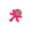 Rosa Ripsband Haarschleife mit buntem Regenbogen Lutscher Anhänger für Mädchen - Regenbogen Lutscher Haarklammer (MC6742)