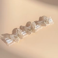 Elastic baby headband featuring three-dimensional champagne gold lace butterfly embroidery - Coffee Gold Butterfly (MB6605)