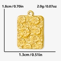 Details zu 1,8x1,3 cm Goldanhänger mit Gänseblümchen-Muster und 2,0g Gewichtsangabe - Gold (S1884-G)
