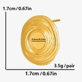 Dettaglio di orecchini a vortice in oro 18 carats con dimensioni 1,7cm e peso di 3,5g - Stile Oro (D416-G)