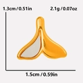 Gold and silver fishtail pendant measuring 1.3cm in height and 1.5cm in width - Gold Mother of Pearl Pendant Only (Without Chain)