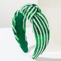 Cerchietto annodato con paillettes verdi e bianche per San Patrizio e celebrazioni - Paillettes Bianco e Verde