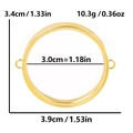 Dimensions détaillées du pendentif rond en acier inoxydable avec diamètre et poids - Style Très Grand Mince (X45-G)