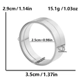 Spécifications de taille du pendentif en acier inoxydable avec dimensions et poids - Style Grand Épais (X53-S)