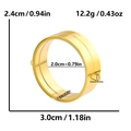Tableau des tailles détaillé pour pendentif médaillon rond en acier inoxydable - Style Moyen Épais (X54-G)