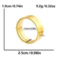 Tableau des tailles détaillé pour le pendentif rond en acier inox avec mesures précises - Style Micro Épais (X55-G)