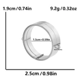 Guide des dimensions du pendentif rond en acier inoxydable avec spécifications - Style Micro Épais (X55-S)