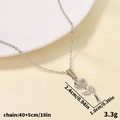 Detail view of 304 stainless steel rose pendant with measurements 2.4cm x 1.0cm - Steel