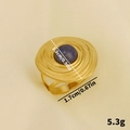 Vintage-Ring aus 304 Edelstahl mit blauem Naturstein und Spiraltextur-Details - Gold Blau (J817-G-D)