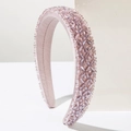 Luxe Barok hoofdband met handgenaaide lavendel kristallen op premium satijnen stof - Paars
