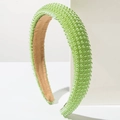 Fashionable light green padded sponge headband with vintage faux pearls for women - Green