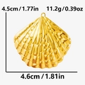 Specifiche dettagliate delle dimensioni del ciondolo a conchiglia in acciaio inox 304 dorato - Oro (S2198-G)