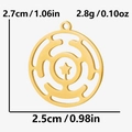 Detail view of 304 stainless steel star pendant with dimensions 2.7x2.5cm and 2.8g weight - Pentagram Geometric Style (S2178) / Gold